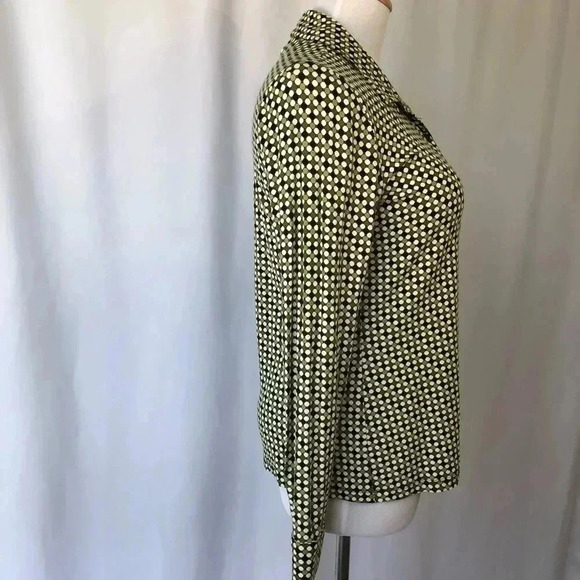 Talbots Patterned Button Long Sleeve Blouse S - Picture 3 of 6